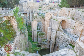The ruins of Bethesda Pool, Jerusalem 